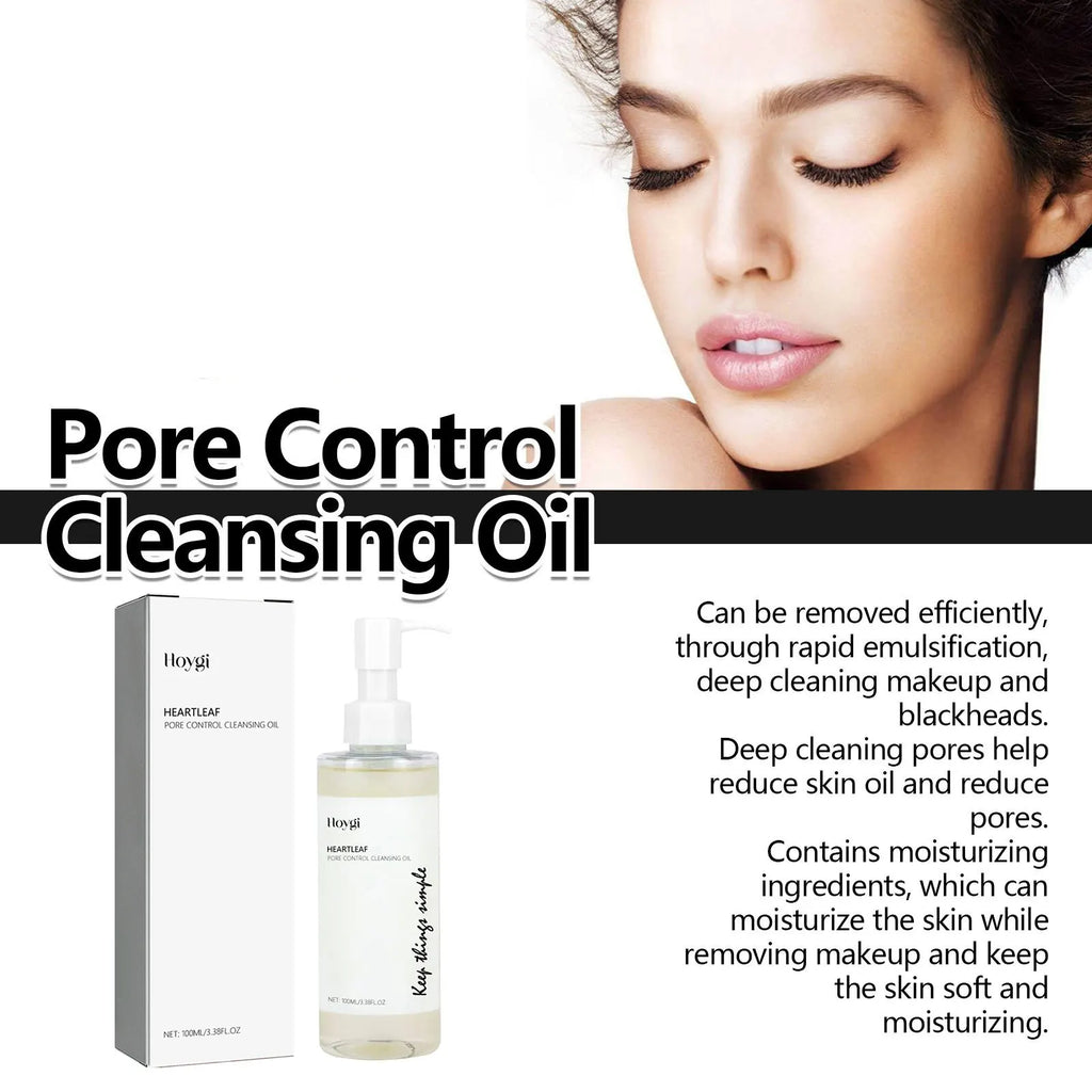 Cleansing Oil Blackhead Remover Acnes Shrink Pores Deep Cleanser Oil Control Gentle Exfoliation Soften Skin Makeup Removal Oil ﻿ Oasis Select