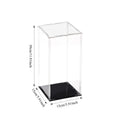 Clear Acrylic Cube Display Case Black Base Dustproof Showcase Box Collectibles Figurines Model Toy Storage Holder Home New 2026 Oasis Select 15X15X30cm