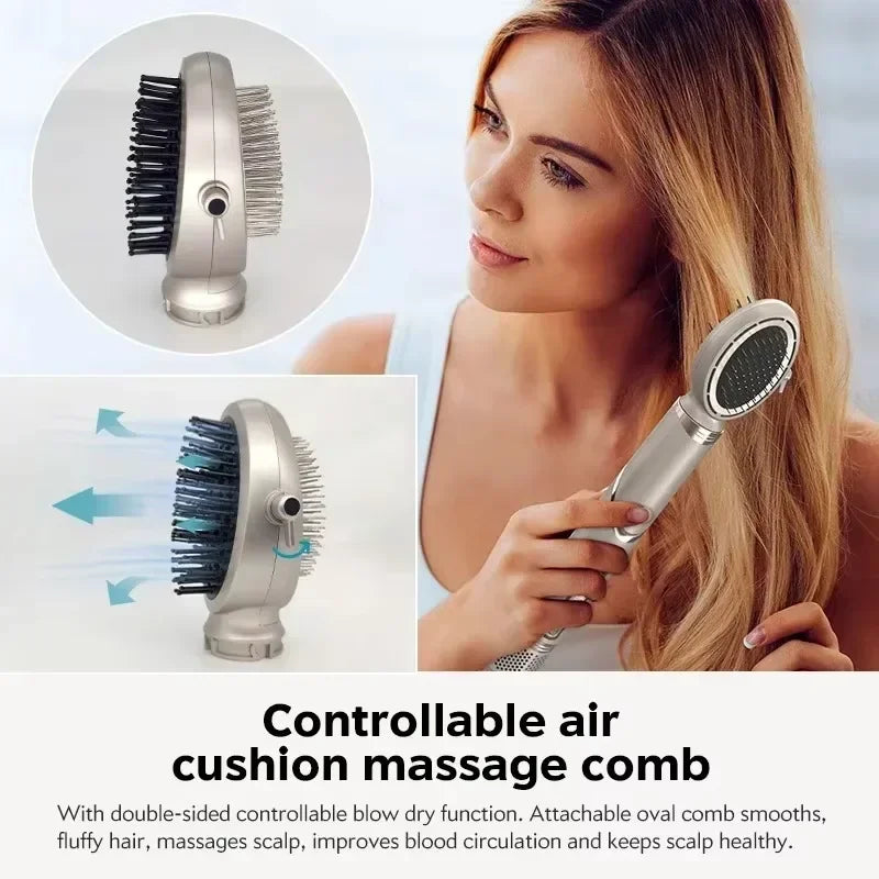 Professional 8 in 1 High-Speed Brushless Foldable Ionic Hair Blow Dryer Hot Air Brush FlexStyler with Interchangeable Heads Oasis Select