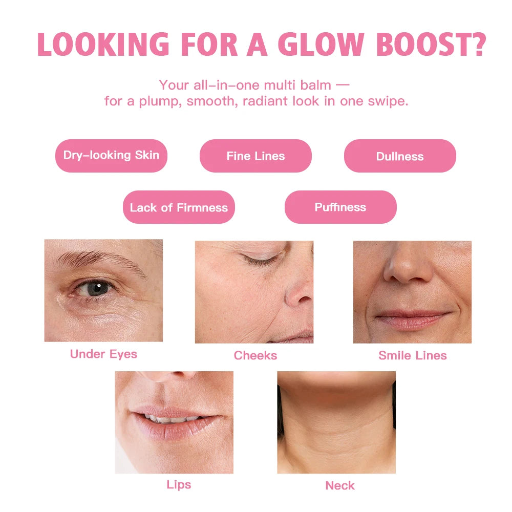 PDRN Pink Collagen Volume Multi Balm Fast Absorbing Smooth & Plump Face Skin Portable Collagen Stick Suitable For All Skin Types Oasis Select