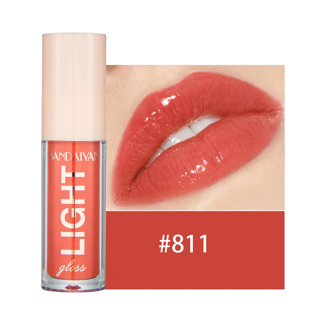 12 Shades Mirror Effect Lip Gloss Moisturizing Long Wear Jelly Honey Lip Balm Women Makeup Cosmetic Plumping Glossy Oasis Select 811