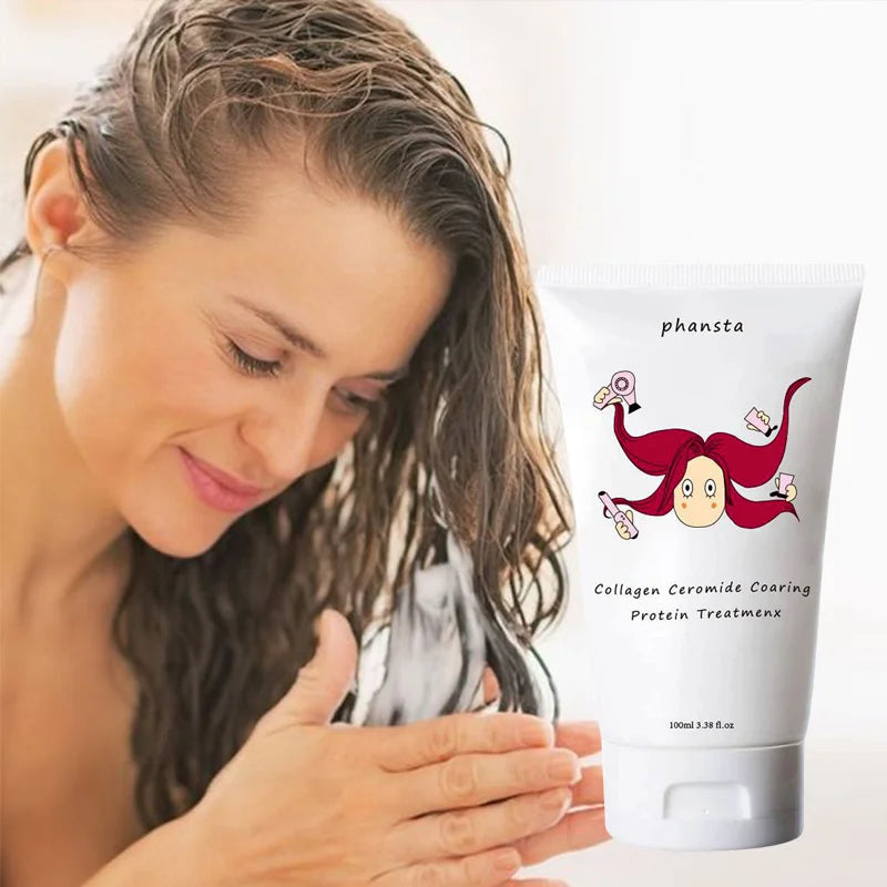 Collagen Hair Mask Coaring Protein Treatmenx Head & Shoulder Shampoo Conditioner Repair Dry Fizzy Thin Hair Mask Hair Supplies Oasis Select