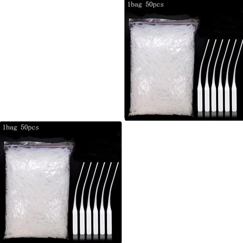 50/100pcs Glue Micro-Tips Plastic Glue Bottle Tips Glue Extender Precision Applicator Dropping Tube Nozzle For Crafting Lab Oasis Select 2 bag 100pcs