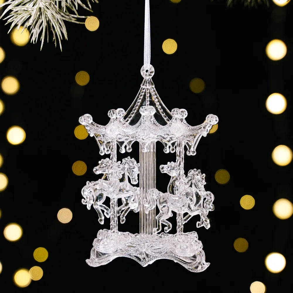 Clear Acrylic Christmas Ornaments – Transparent Hanging Pendants