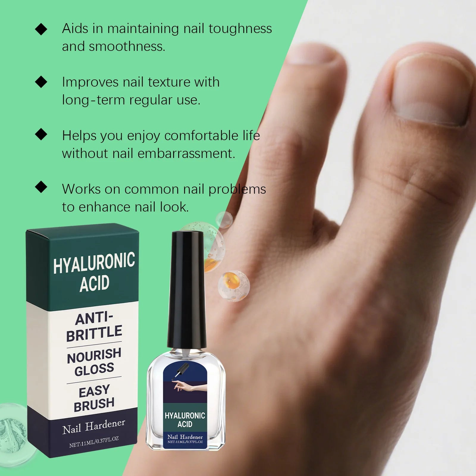 Hyaluronic Acid Nail Strengthening Drops – Repair & Growth Nail Strengthening Serum Oasis Select