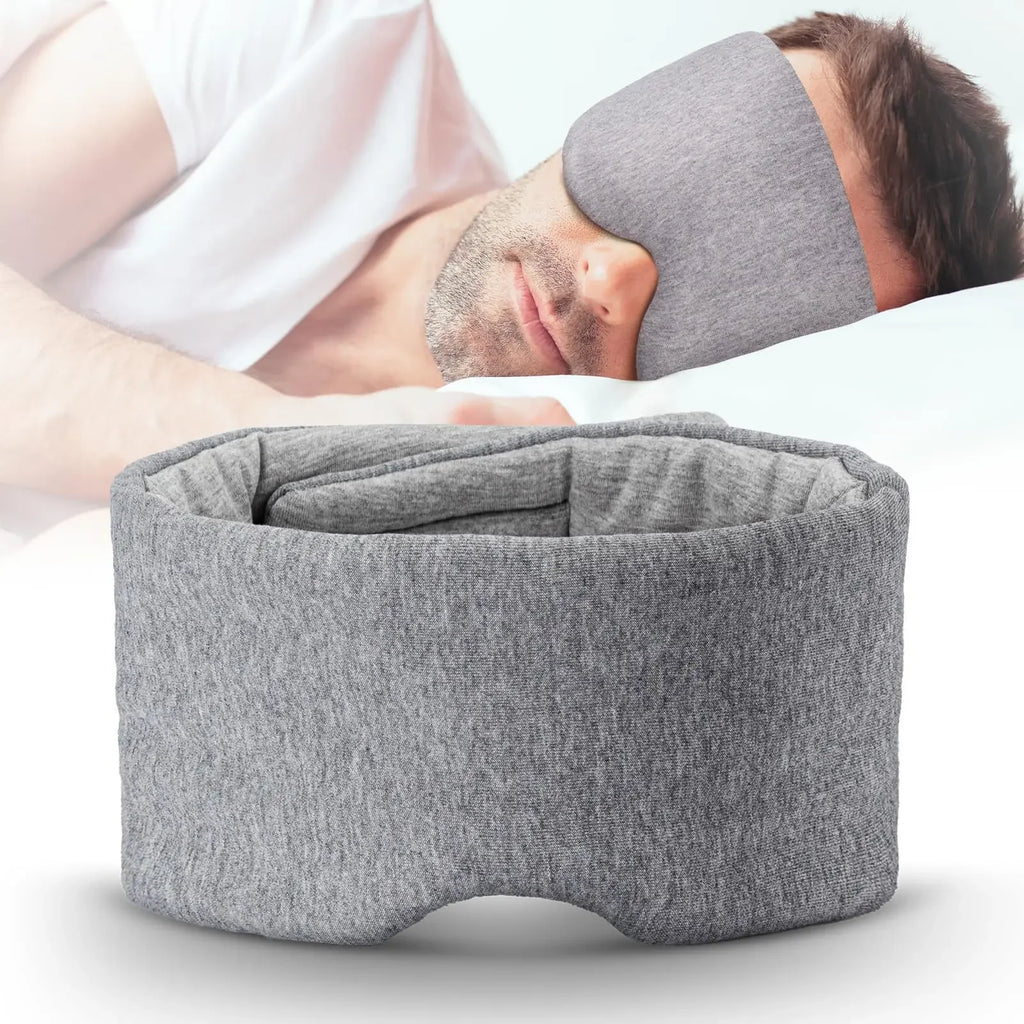 100% Handmade Cotton Sleep Mask Blackout for Side Sleeper,Soft Portable Blackout Eye Covers for Women Men Travel Eyepatch Oasis Select