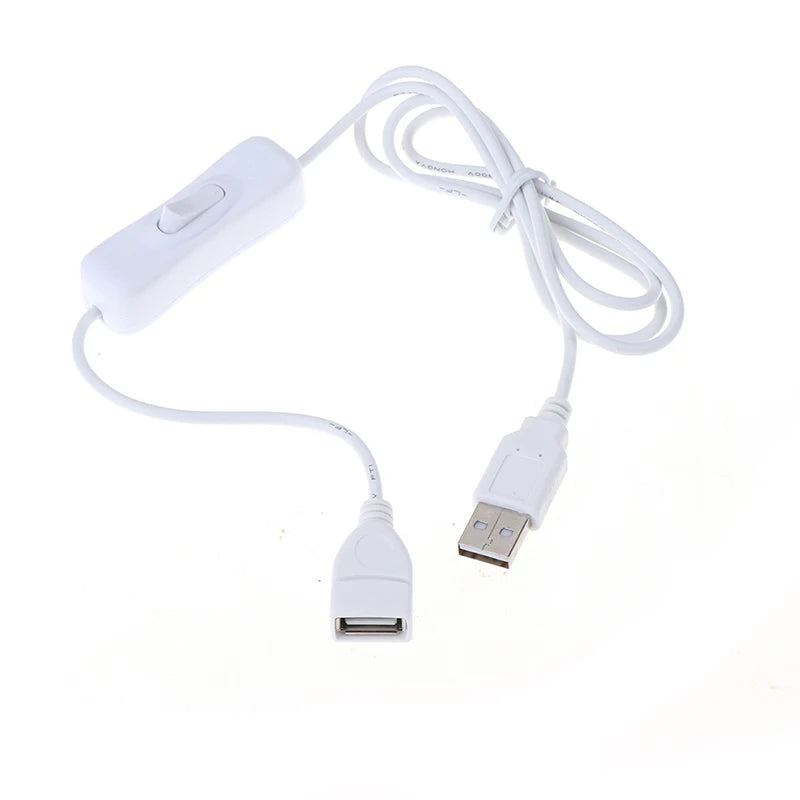 1Pc 1m USB Cable with Switch ON/OFF Cable Extension Toggle for USB Lamp USB Fan Oasis Select