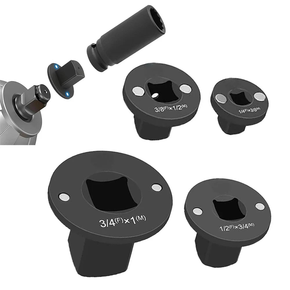 1pc Low Profile For Impact Driver Socket Adapter 3/4 To 1in 1/2 To 3/4 3/8 To 1/2 Socket Adapter Power Tool Accessories Oasis Select