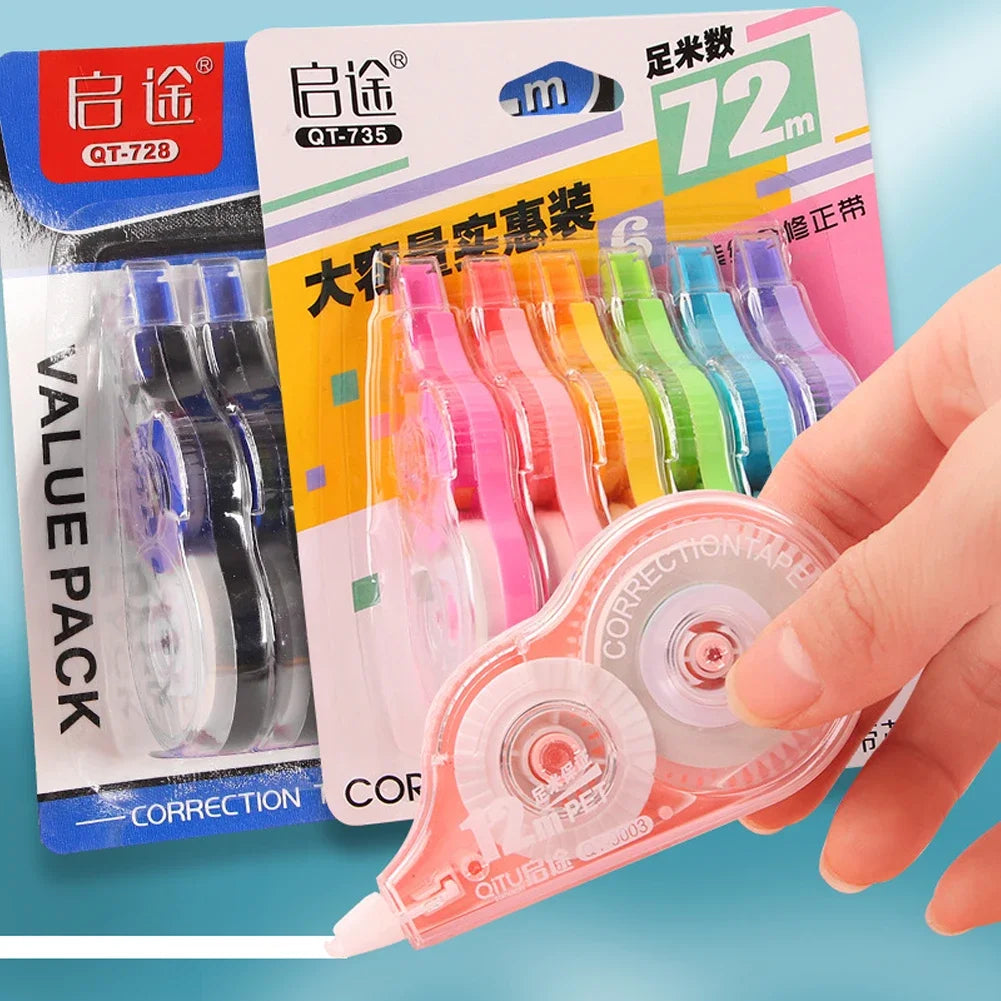 6-Pack Correction Tape Rollers 5mm – 72m Total | Students & Office