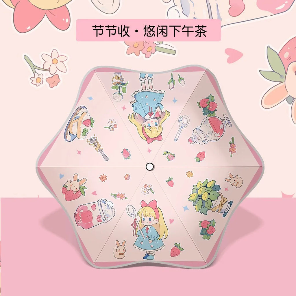 Folding Children's Umbrella Explosion-proof Anti-rebound Clear Umbrella Automatic Folding Sun Umbrella Oasis Select G