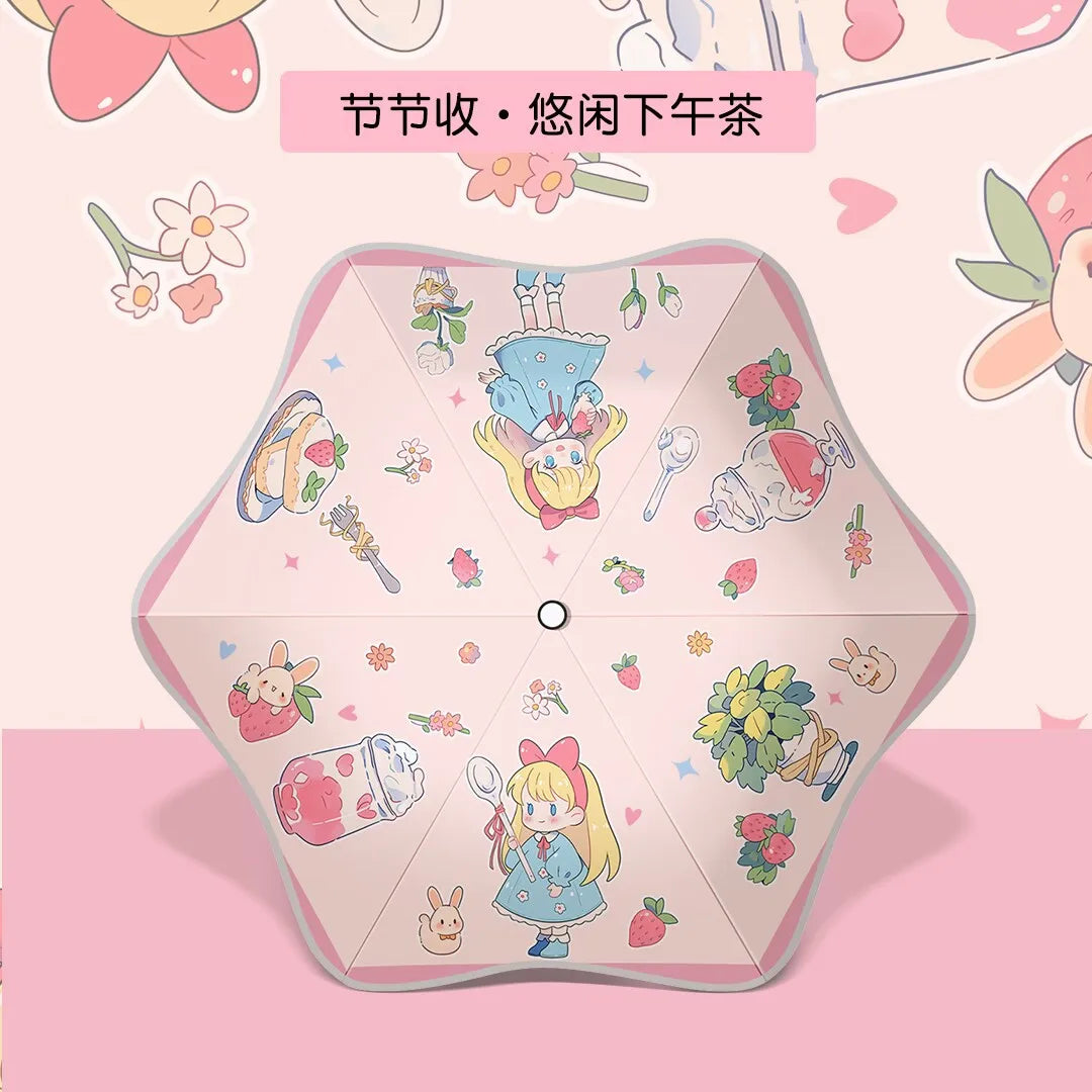 Folding Children's Umbrella Explosion-proof Anti-rebound Clear Umbrella Automatic Folding Sun Umbrella Oasis Select G