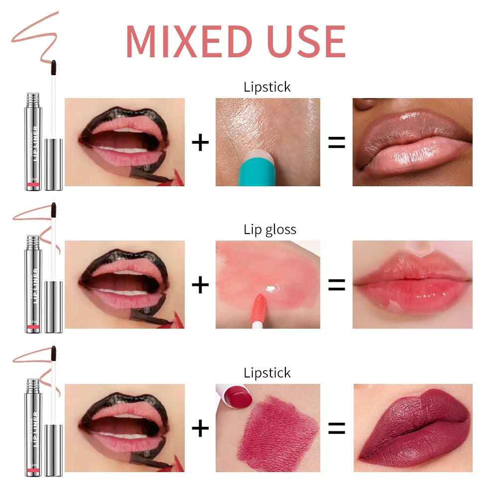Highly Pigmented Lip Liner Tattoo Matte Peel Off Enhance Lip Liner Lasting Lip Stain Waterproof 4Colors Transfer-proof Lipstic Oasis Select