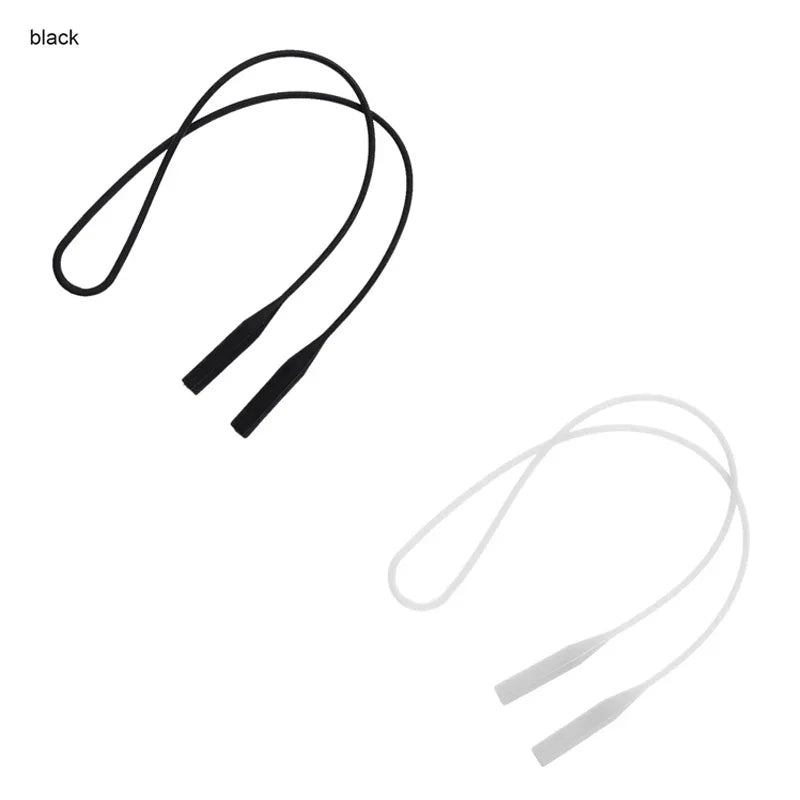 1/2pcs Adjustable Elastic Silicone Eyeglasses Straps Sunglasses Chain Sports Anti-Slip String Glasses Ropes Band Cord Holder Oasis Select 2pcs mix 3