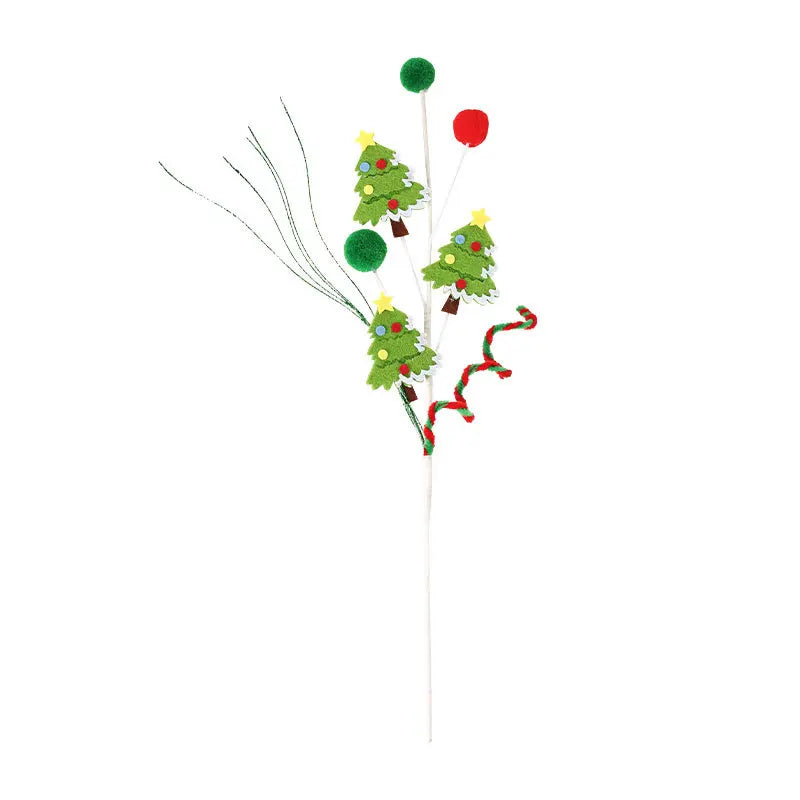Christmas Branch Candy Bell Christmas Tree Bouquet For Diy Wreath Flower Arrangement Accessories Christmas New Year Decoration Oasis Select