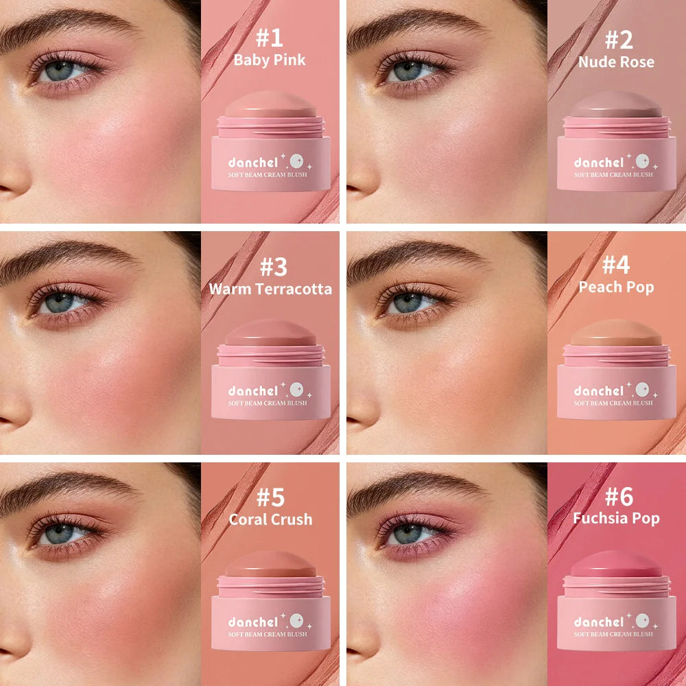 Natural Looking Matte Blush Stick Soft Cream Blush Balm Waterproof Long Lasting Hydrating Lightweight Blendable Cheek Cosmetics Oasis Select