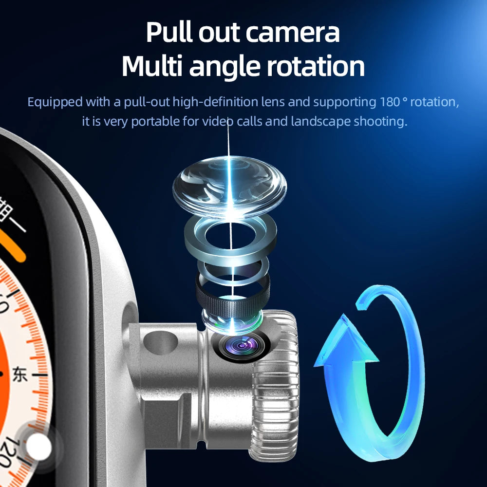 Zestbolt 2.29" AMOLED 4G Android 13 Smartwatch | Rotating Camera