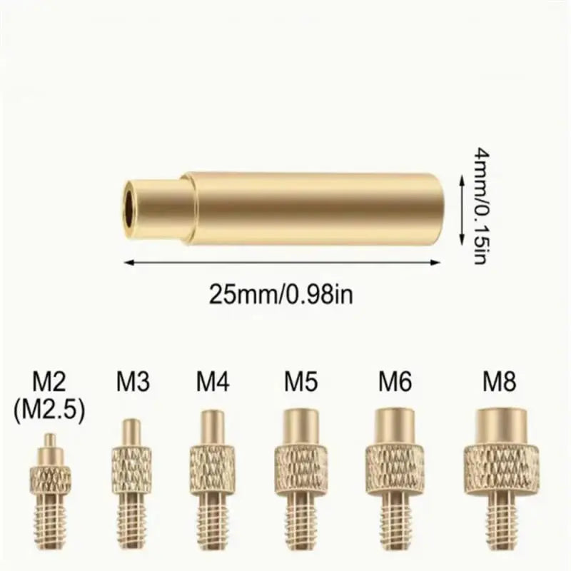 7/9/10Pcs Heat Insert Nut Iron Tip M2 M3 M4 M5 M6 M8 Brass Thread Embedded Kit Tool For Plastic 3D Printer Soldering Iron Oasis Select 7pcs