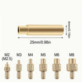 7/9/10Pcs Heat Insert Nut Iron Tip M2 M3 M4 M5 M6 M8 Brass Thread Embedded Kit Tool For Plastic 3D Printer Soldering Iron Oasis Select 7pcs