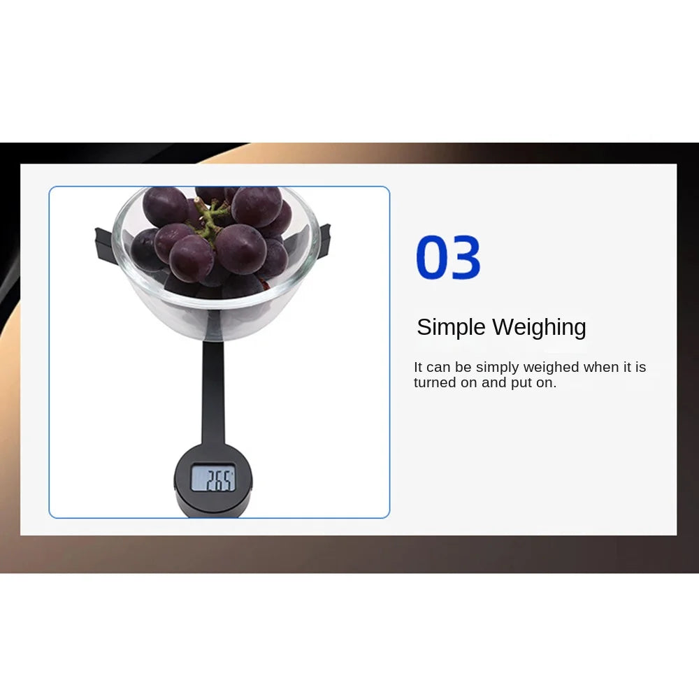 Folding Digital Kitchen Scale 5kg LCD Tare Function | Food Scale