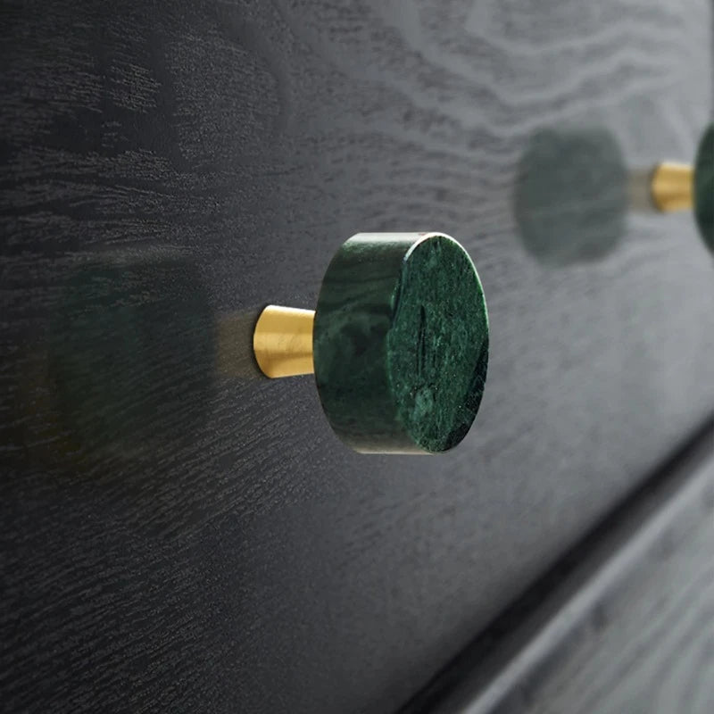 Marble Brass Furniture Handles Modern White Green Round Pulls Cupboard Wardrobe Dresser Drawer Cabinet Knobs Kitchen Oasis Select