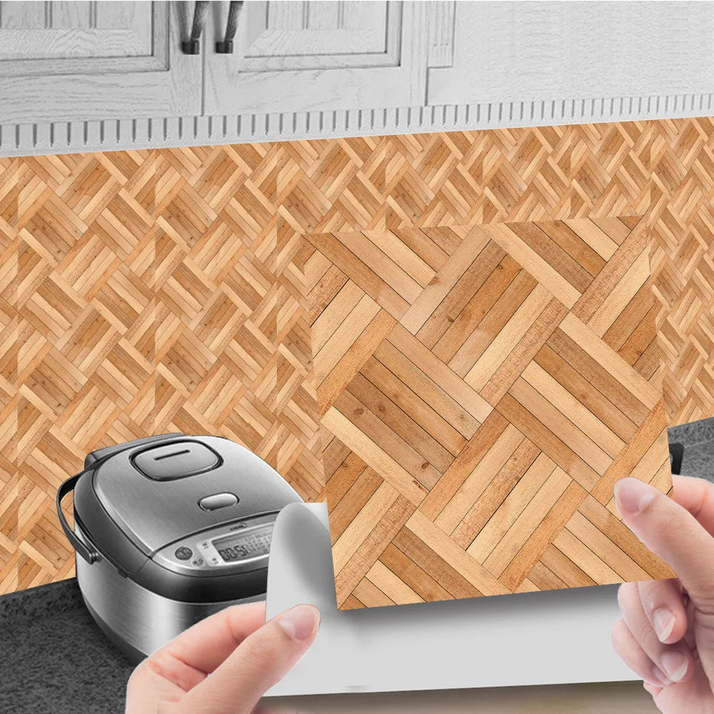 Imitation wood grain texture tiles pasted antique self-adhesive tiles pasted retro wall stickers can be removed Oasis Select WDT013 15cm x 15cm 20pcs