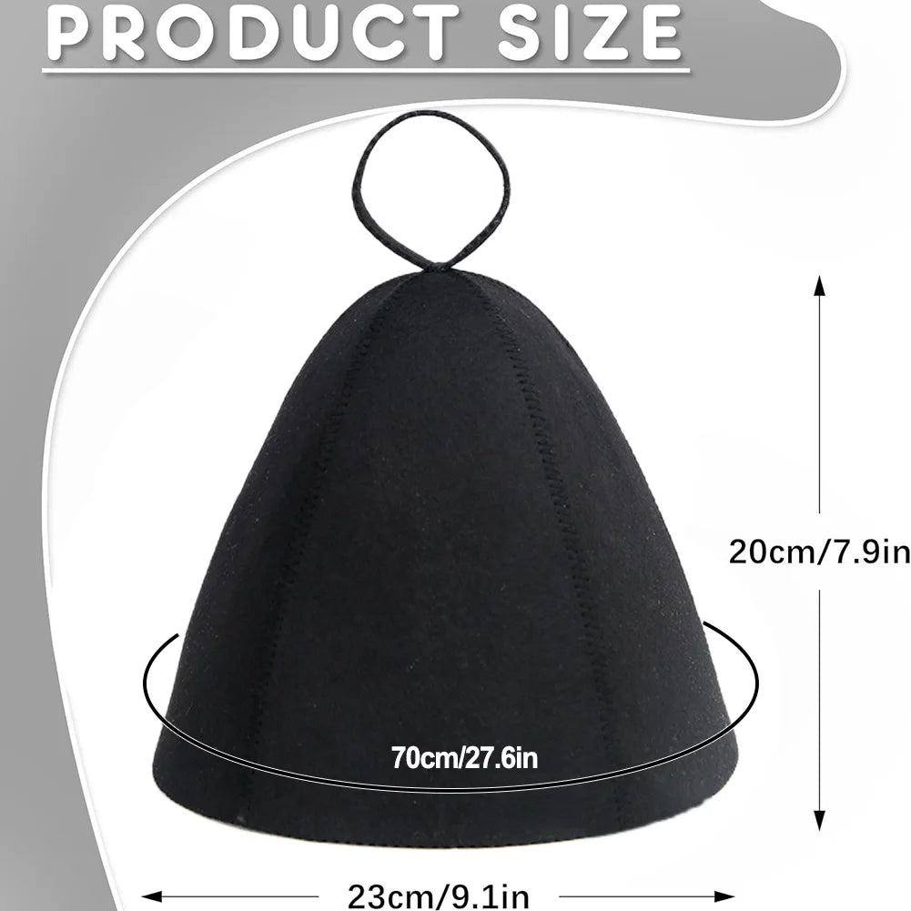 Thickened Felt Sauna Hat – Heat Protection Cap | One Size Sauna Hat Oasis Select