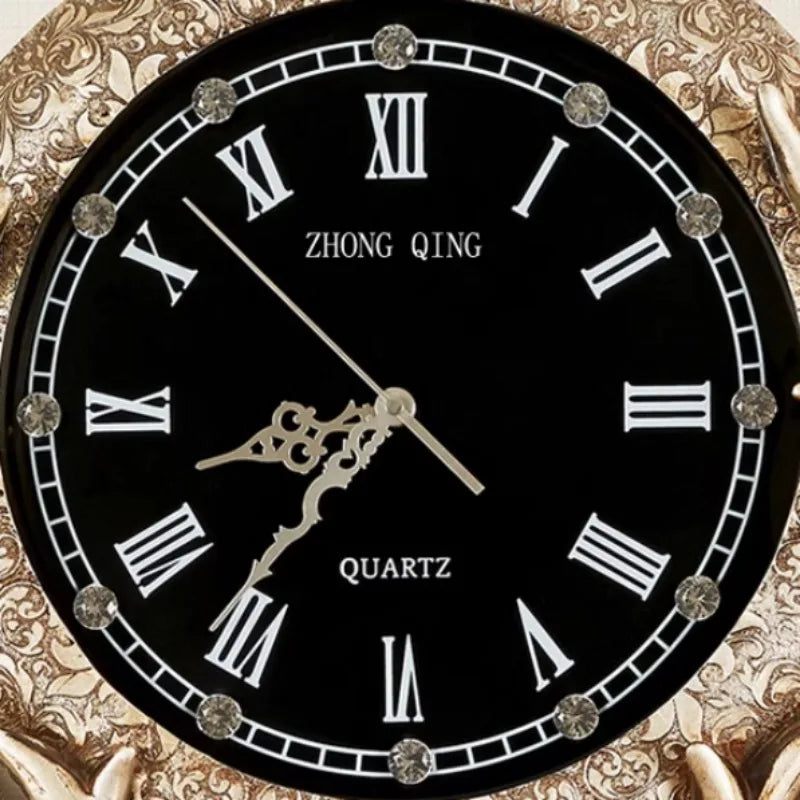 European Clock Living Room Creative Retro Deer Head Wall Clock Porch Home Silent Wall Clock Home Decor Living Room Decoration Oasis Select