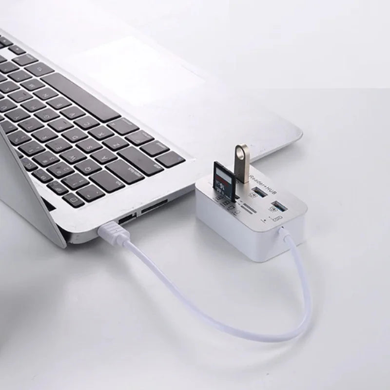 7in1 USB 3.0 HUB 3 Ports USB 4 Ports Expander SD TF MS,M2 MMC Memory Card Reader Adapter For U Disk PC Laptop Mouse Keyboard Oasis Select