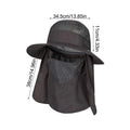 Sun Hats Summer Wide Brim Waterproof Quick-drying Face Neck Cover Fishing Sun Protection Caps Outdoor Visor Bucket Hats Oasis Select Dark Gray