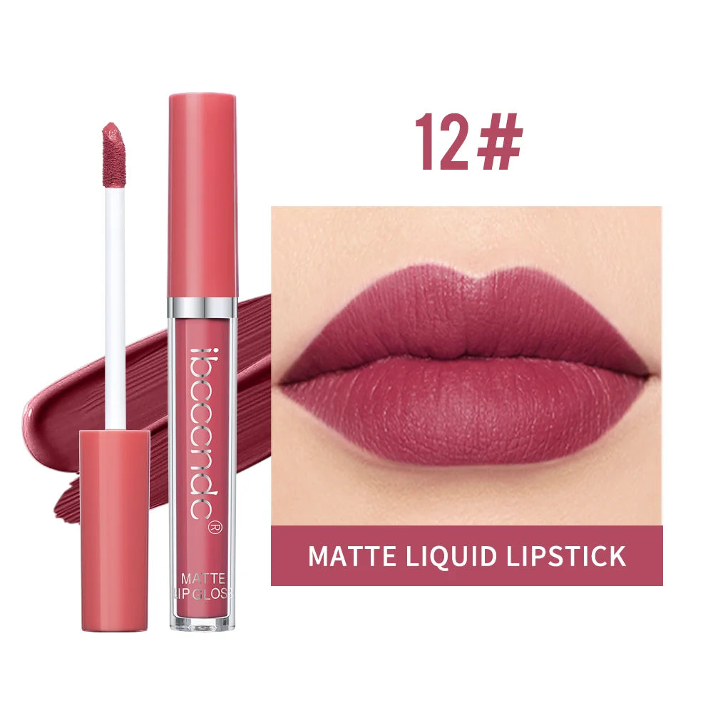 Matte Velvet Lip Gloss Lipstick Waterproof Non-stick Cup Not Easy To Fade Long Lasting Lip Glaze Lipstick Makeup Cosmetics Oasis Select Color 12