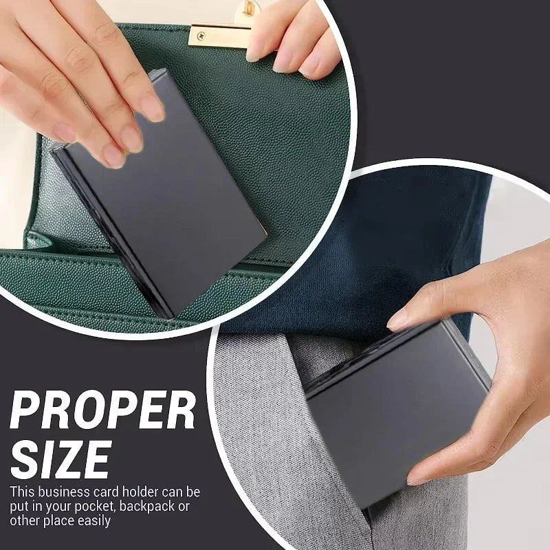 1PC 6-slot business card holder, RFID credit card holder, stainless steel ID card holder, ultra-thin metal wallet Oasis Select