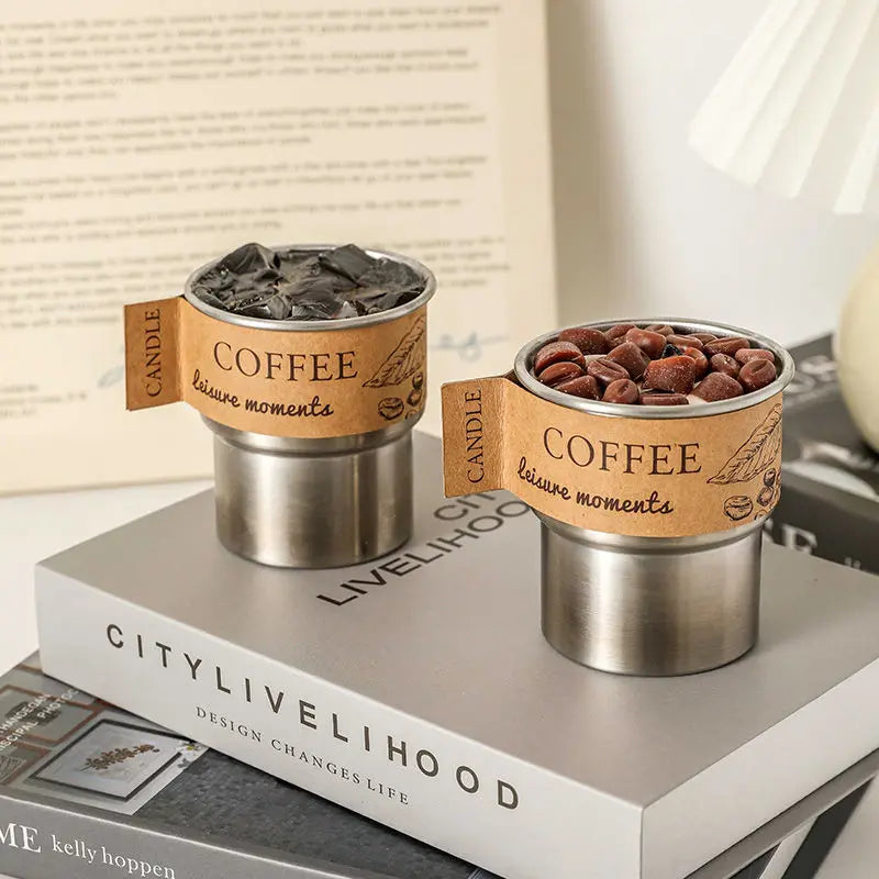 Coffee Bean Scented Candle Premium Sense Hand Gift Atmosphere Small Gift Lasting Fragrance Simulation Modeling Cup Wax Oasis Select