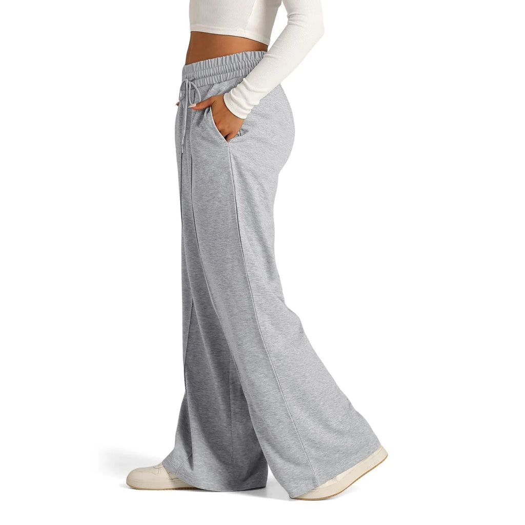 Women's Fleece Lined Wide Leg Sweatpants – High Waist Joggers Wide Leg Sweatpants Oasis Select