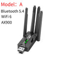 WiFi 6 AX900 USB Adapter Bluetooth 5.4 Dual Band 2.4G 5G 4 Antennas WiFi6 USB Network Receiver Dongle Driver Free Win 10/11 Oasis Select style 1