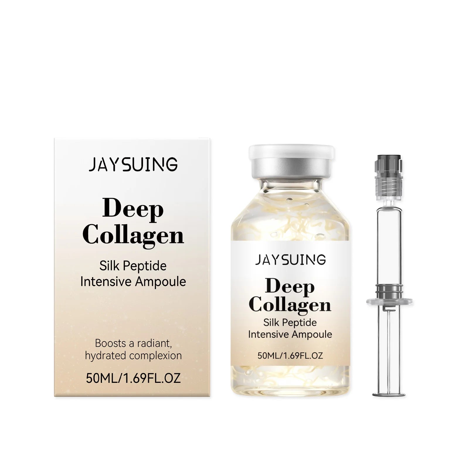 Collagen Silk Peptide Intensive Ampoule Lifting Tighten Skin Elasticity Booster Hydrating Anti-Wrinkle Firming Moisturizer Skin Oasis Select 50ml Boxed