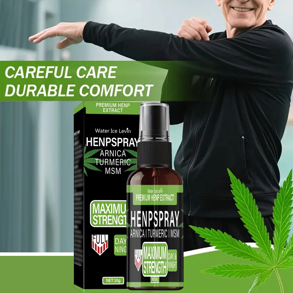 Premium Hemp Spray Extract with Arnica, Turmeric & MSM for Maximum Strength Day & Night Relief & Skin Care. Oasis Select