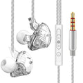 QKZ AK3 FiLe Wired Earphone with Microphone For Sport Gaming Earbuds HiFi Music Monitor Bass Headphones Noise Cancelling Headset Oasis Select QKZ CK5 White