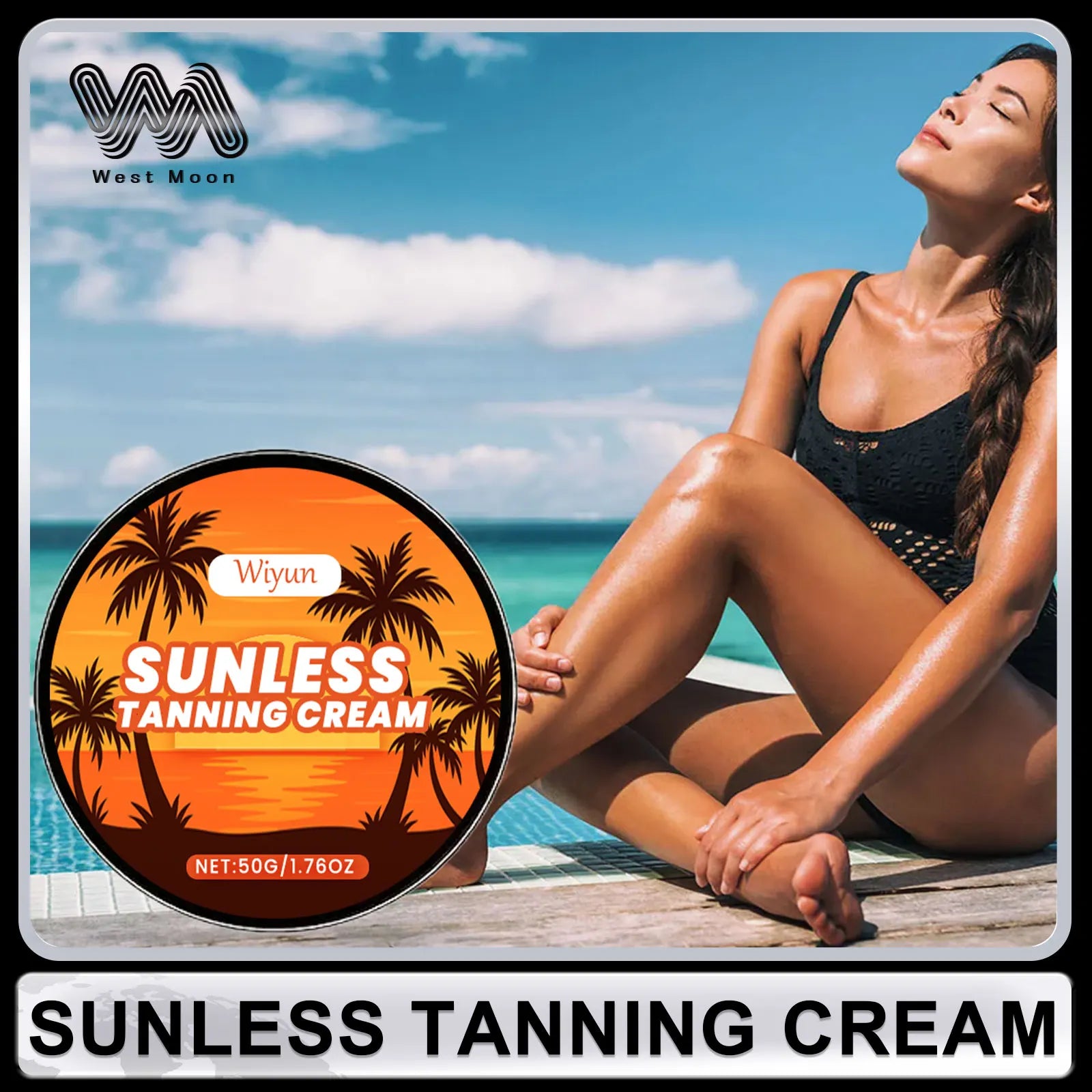 WIYUN Tanning Cream for Face Body Self Tanner Brown Tanning Accelerator Lotion Lasting Prevent Sunburn Sunless Tanning Products Oasis Select