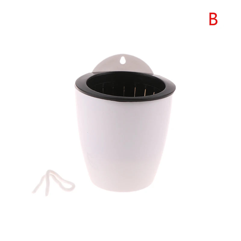 Wall-Mounted Indoor Automatic Water-absorbing Flowerpot Plastic Flowerpot Succulent Green Dill Green Plant Flower Pot Decor Oasis Select B130