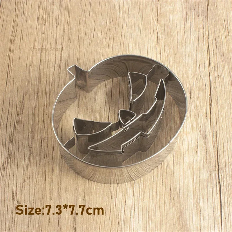 Halloween Sugar Flipping Cookie Mold Stainless Steel Skull Pumpkin Cookie Cutting Cake Mold Baking Utensils Oasis Select Pumpkin