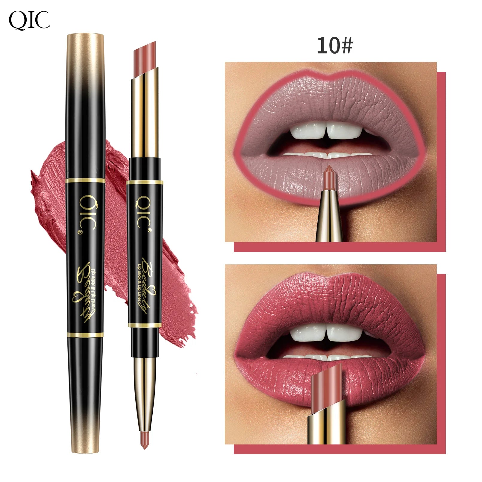 QIC Matte Velvet Lip Liner Pencil – Long-Lasting Contour