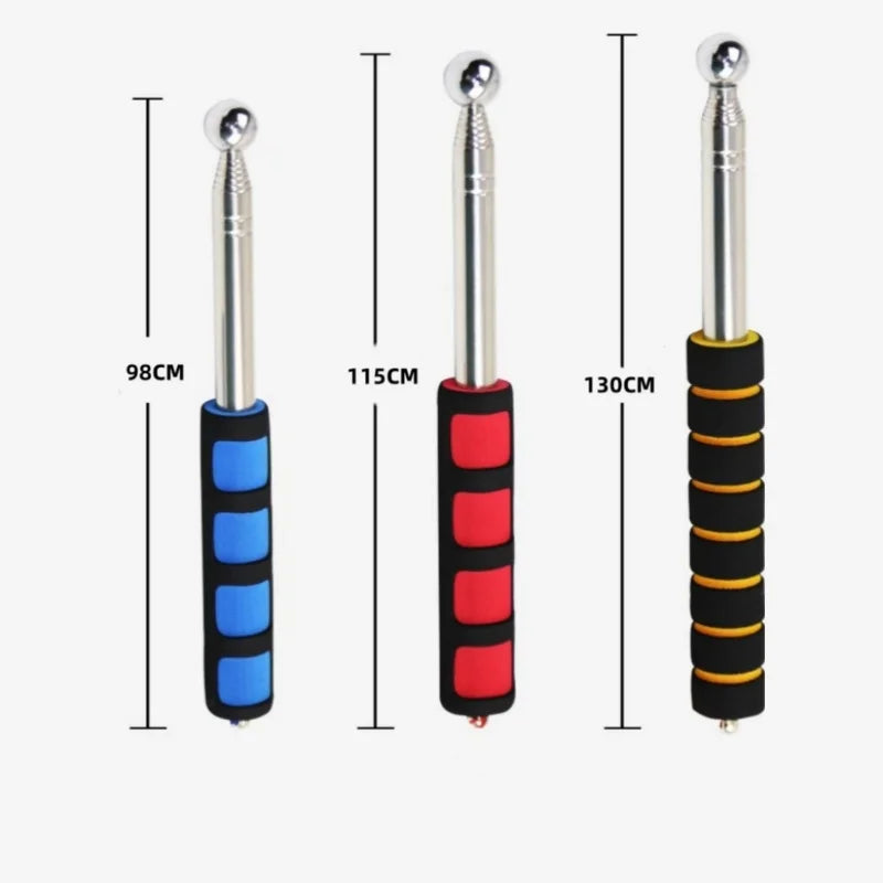 JUSTINLAU 1M~1.6M Hollow Drum Detection Hammer Room Detection Tool Hollow Drum Hammer Stainless Steel Telescopic Drum Hammer Oasis Select