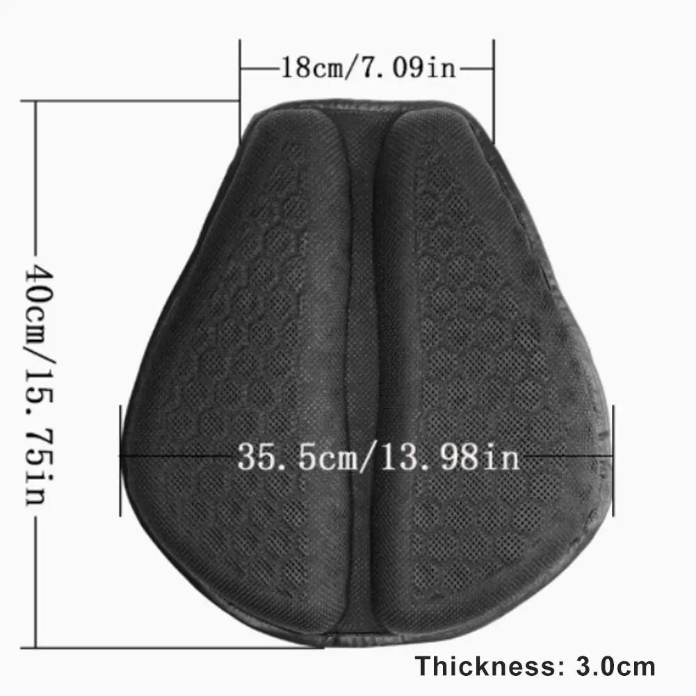Universal Motorcycle Gel Seat Pad 3D Honeycomb Structure Breathable Anti-slip Summer Cooling Cushion Soft Comfort Seat Cover Oasis Select