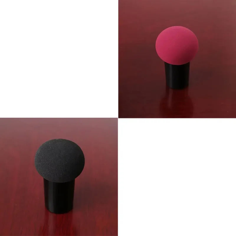1/2pcs Color Mushroom Head Cosmetic Puff With Protective Cap Loose Powder Foundation Puff Air Cushion Sponge Makeup Egg Makeup Oasis Select 2pcs mix