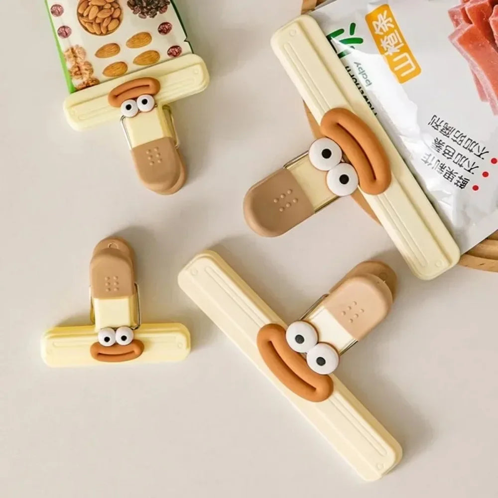 Creative Face Bag Sealing Clip Food Snack Clip Kitchen Tools Decorative Small Clip Refrigerator Plastic Food Bag Storage Oasis Select