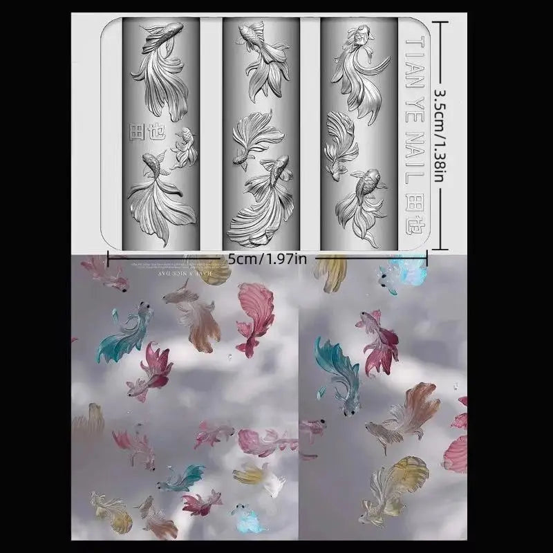 1 3D Nail Silicone Carving Mold Snake DIY Decoration Art Beauty Charm
