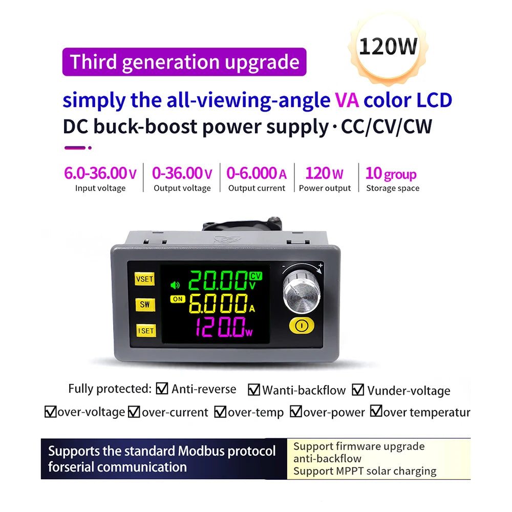 SK120 CNC Regulated Power Supply Module Boost/Buck Adjustable Constant Voltage Constant Current Solar Charging Module Oasis Select