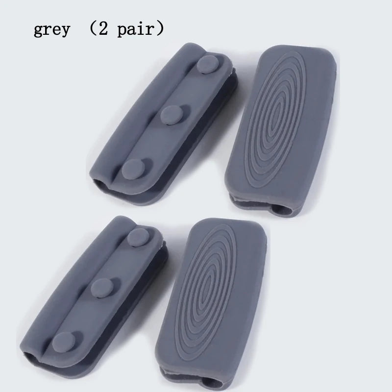 2/8 Silicone Pan Handle Cover Heat Insulation Covers Pot Ear Clip Non-slip Steamer Casserole Pan Handle Holder Kitchen Tools Oasis Select grey 2pair