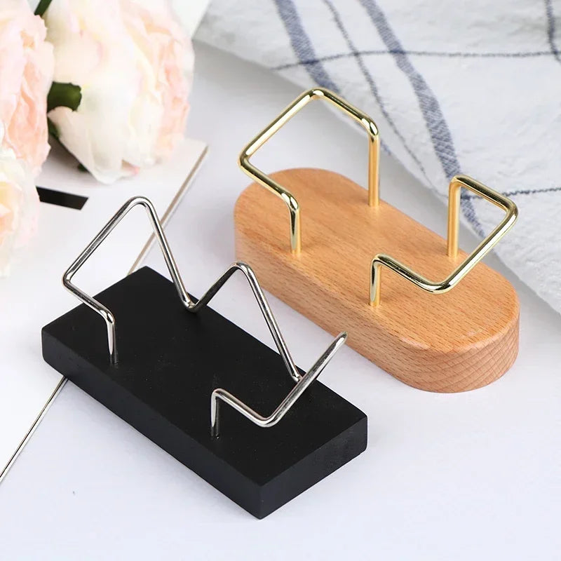 Business Card Holder Organizer Office Desk Display Stand Memo Counter Accessories Tabletop Shelf Home Wooden Card Holder Storage Oasis Select