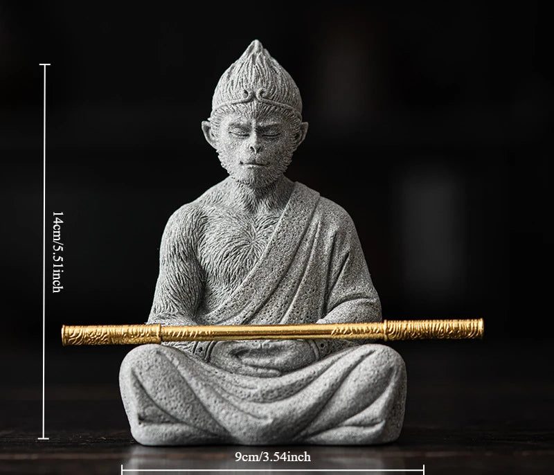 Monkey King Sun Wukong Fish Tank Landscaping Decoration Personalized Creative Desktop Ornaments Oasis Select A